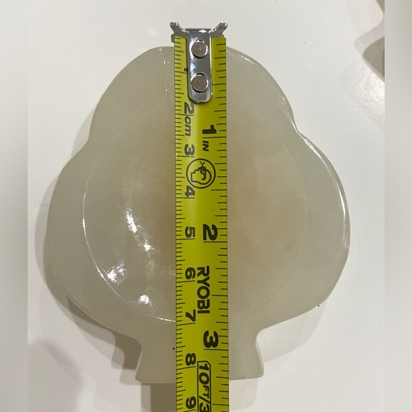 Vintage MCM Set 4 Onyx Alabaster Paper Weight Ashtray Spade Diamond Heart Club - Picture 13 of 13